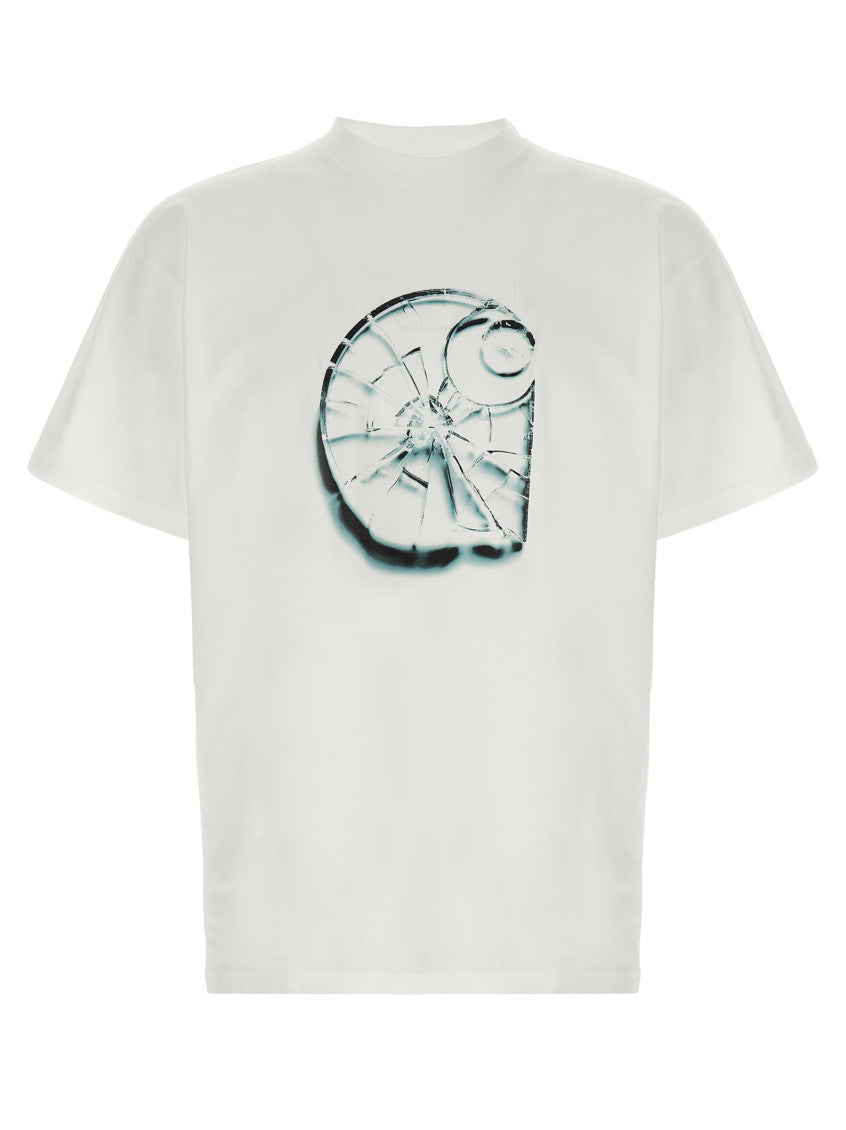White Crewneck Graphic T-Shirt 1