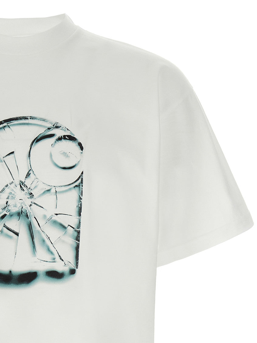 White Crewneck Graphic T-Shirt 3