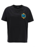 Black Logo embroidery t-shirt 1