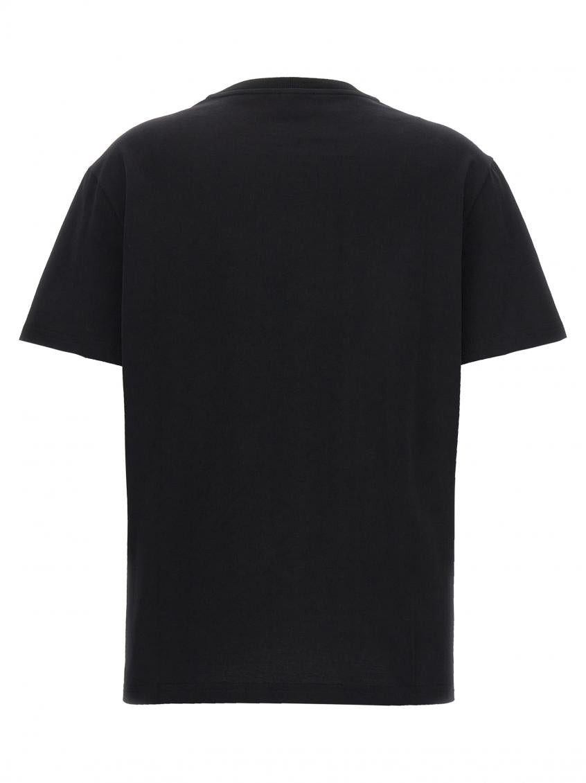 Black Logo embroidery t-shirt 3