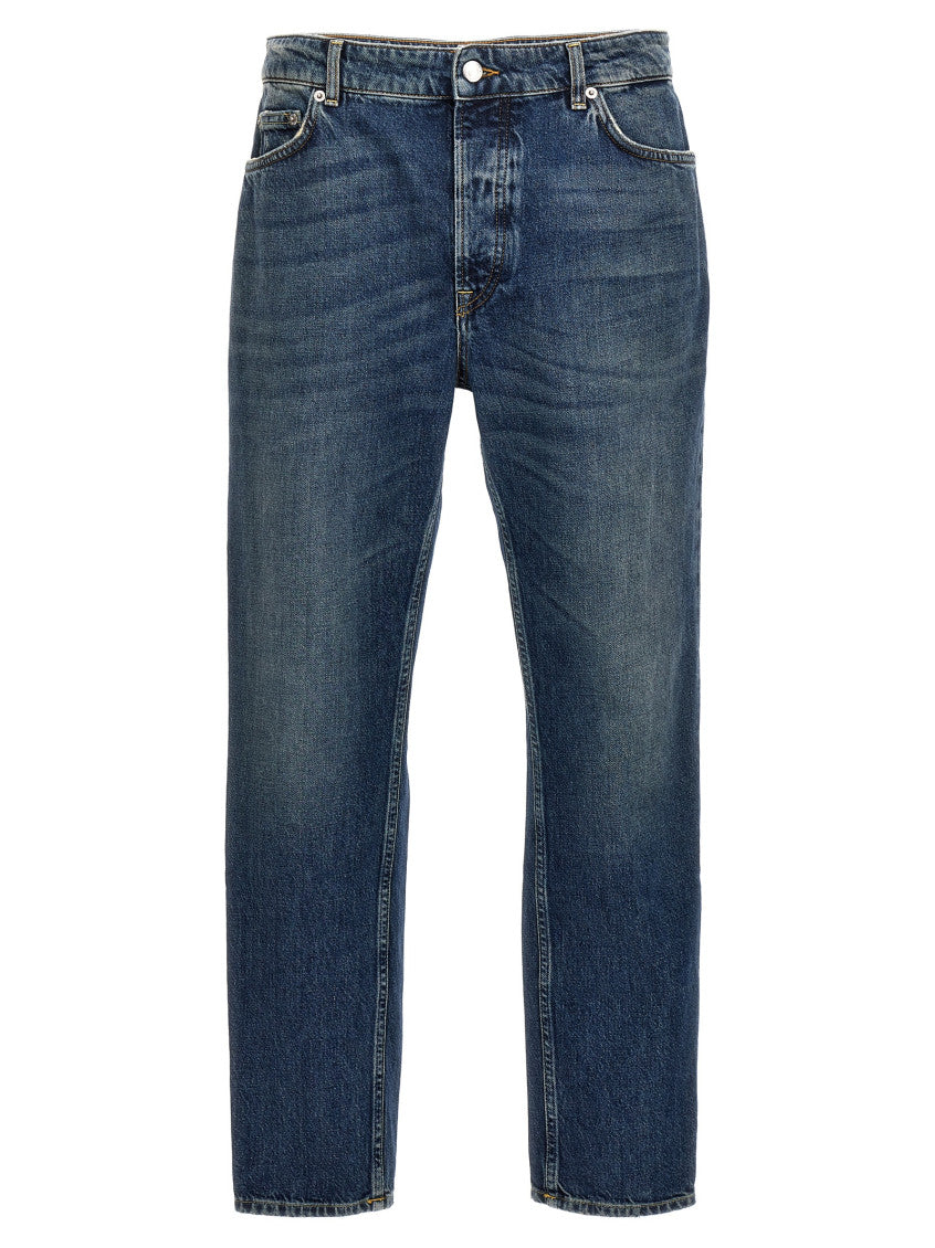 Blue Regular Waist Jeans 1