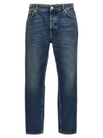 Blue Regular Waist Jeans 1