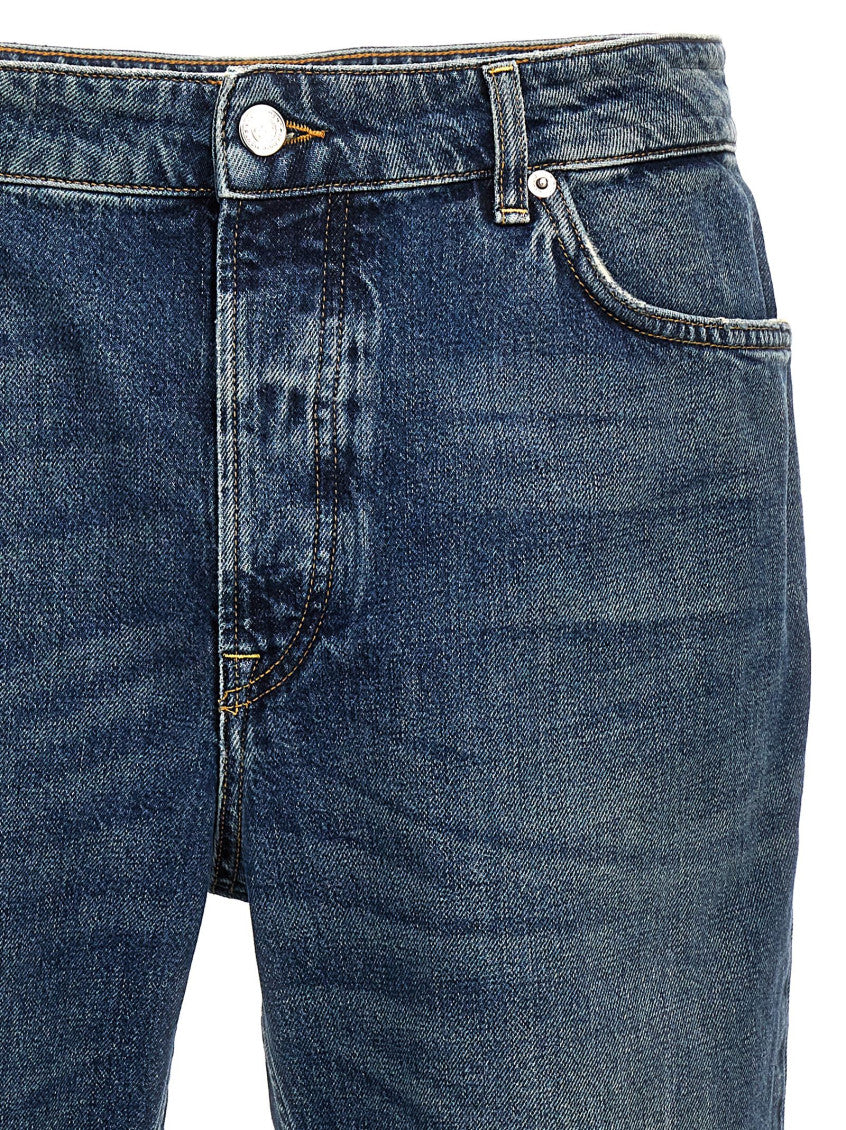 Blue Regular Waist Jeans 3