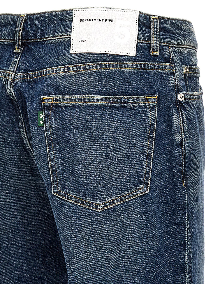 Blue Regular Waist Jeans 4