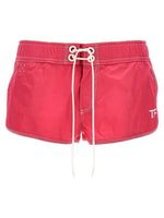 Fuchsia Logo nylon shorts 1