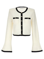 BlackWhite Crochet cardigan 1