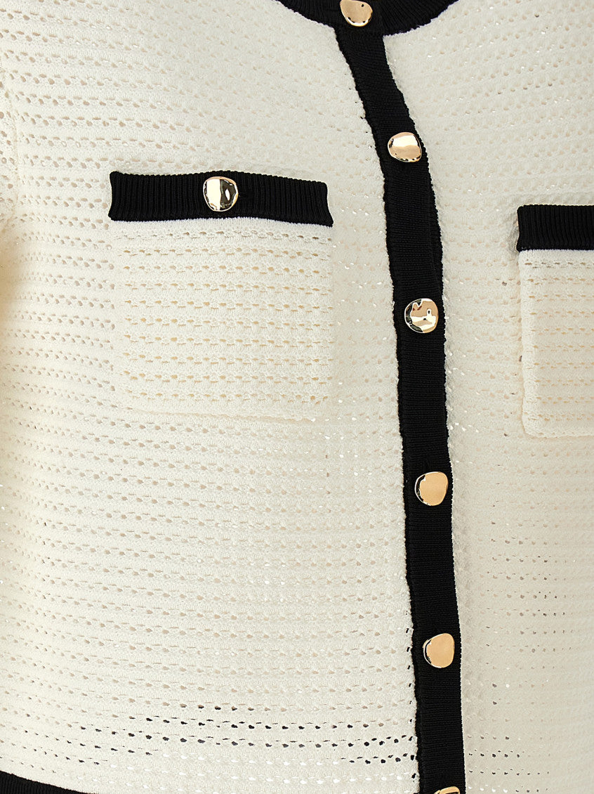 BlackWhite Crochet cardigan 4