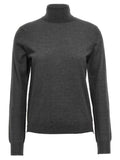 Grey Stitching wool turtleneck sweater 1