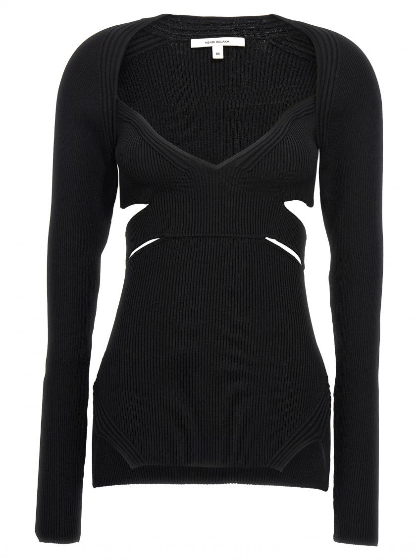 Black Cut-out sweater 2