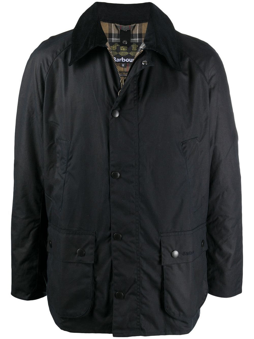 Navy Blue Ashby Waxed Jacket 1