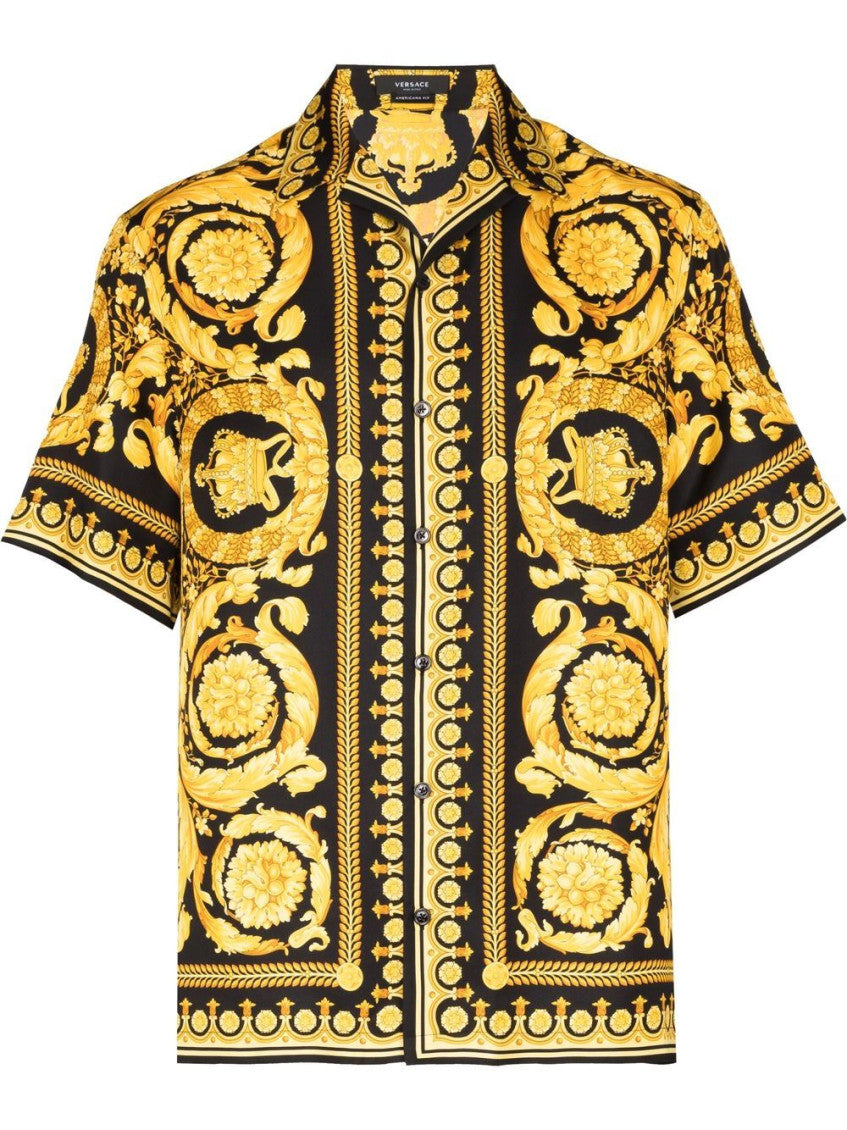 Black Barocco Silk Shirt 1