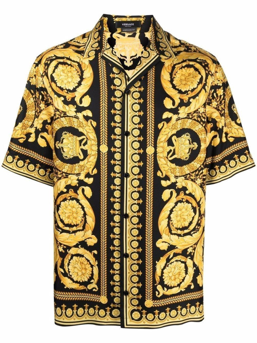 Black Barocco Silk Shirt 10