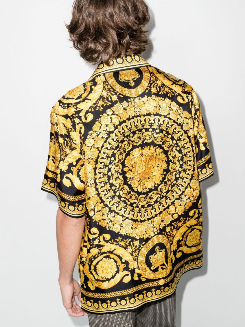 Black Barocco Silk Shirt 2