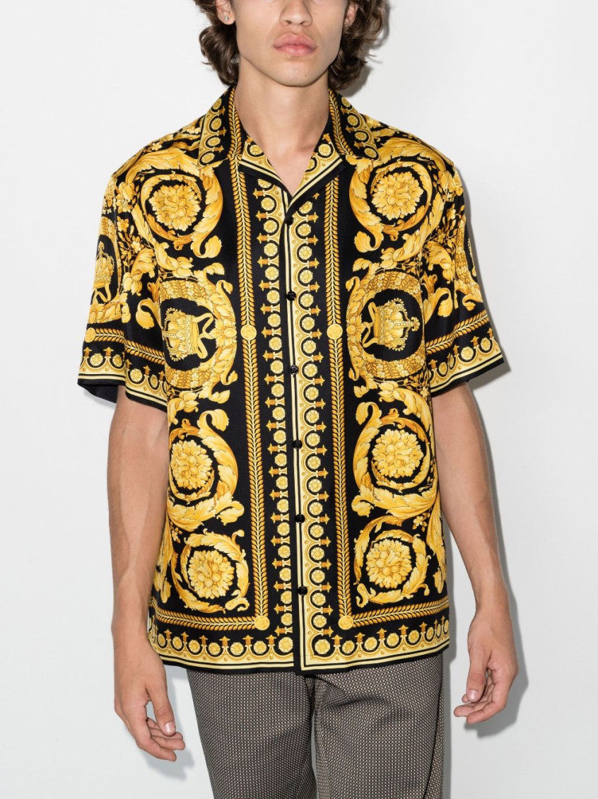 Black Barocco Silk Shirt 3