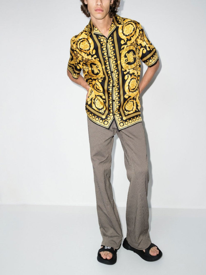 Black Barocco Silk Shirt 4