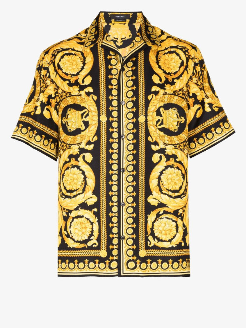 Black Barocco Silk Shirt 6