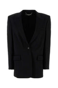 Black wool blazer 1