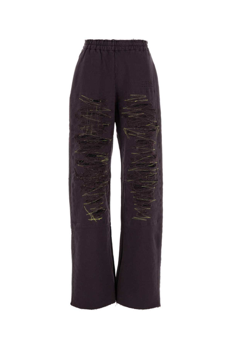 Purple cotton joggers  1
