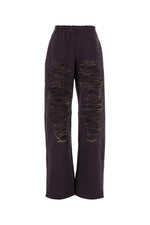 Purple cotton joggers  1