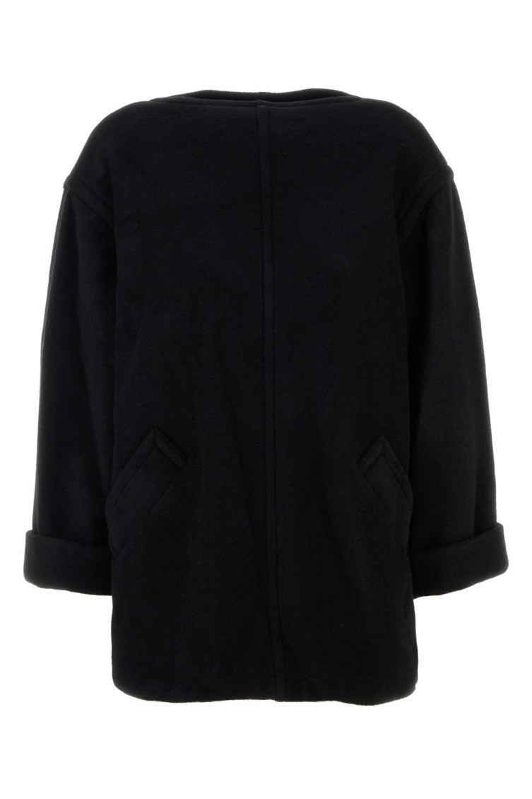 Black Wool Blend Oversize Sweater 1