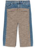 Multicolor Tweed Denim Midi Skirt 1