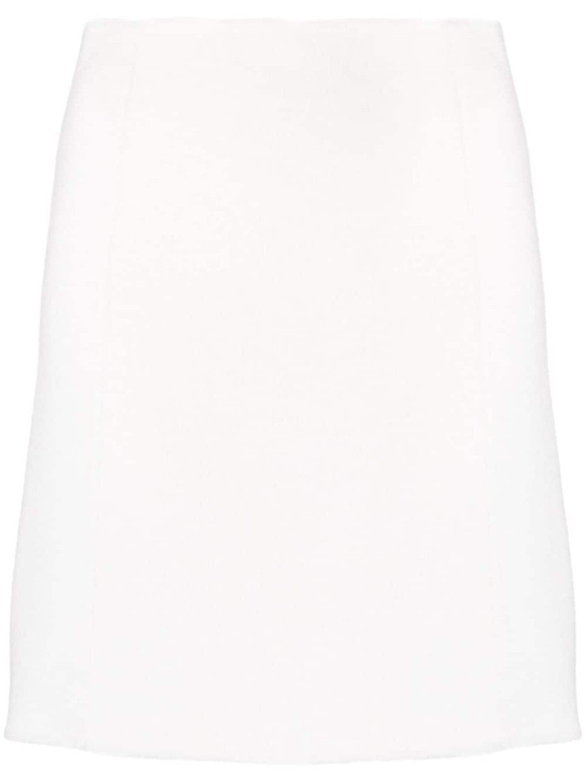 White High-waist Wool Skirt 1