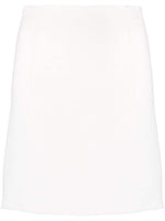 White High-waist Wool Skirt 1