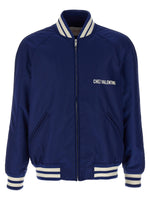 Blue 'Chez Valentino' Bomber Jacket 1