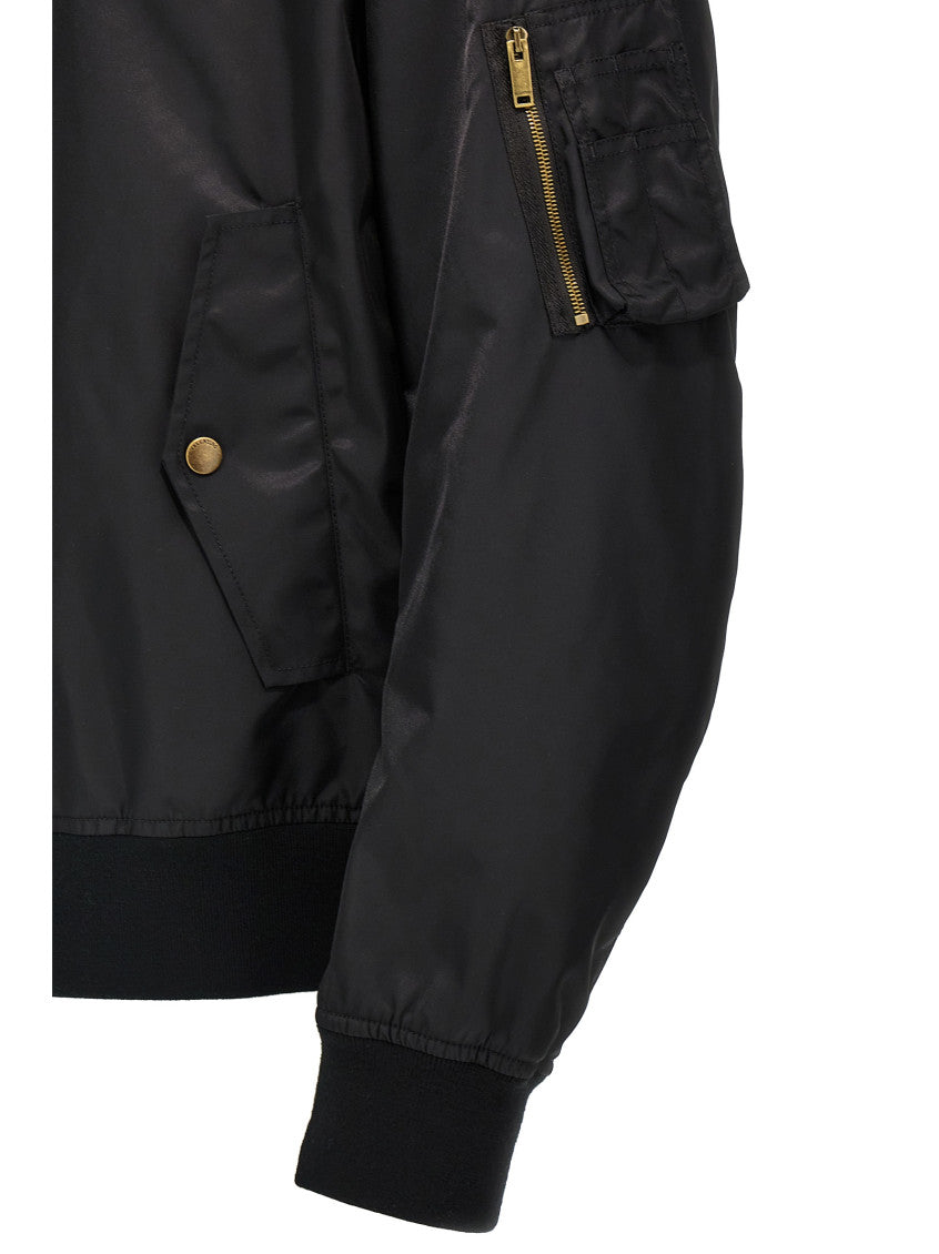 Black Logo Bomber Jacket 4
