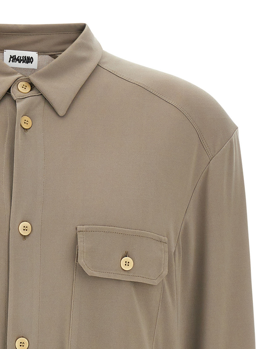 Khaki Polyester Vendemmia Shirt 3