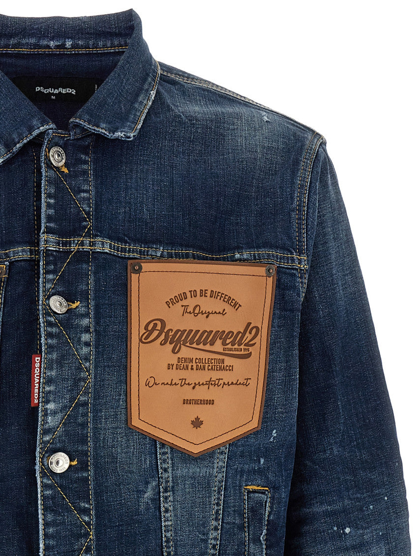 Blue 'Dark Perfect Wash Over' Denim Jacket 3