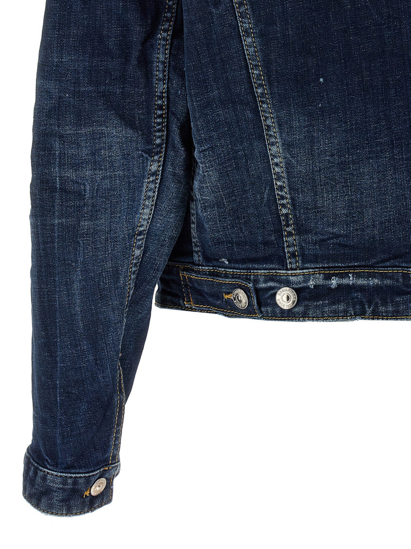 Blue 'Dark Perfect Wash Over' Denim Jacket 4