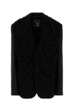 Black Stretch Twill Oversize Blazer 1