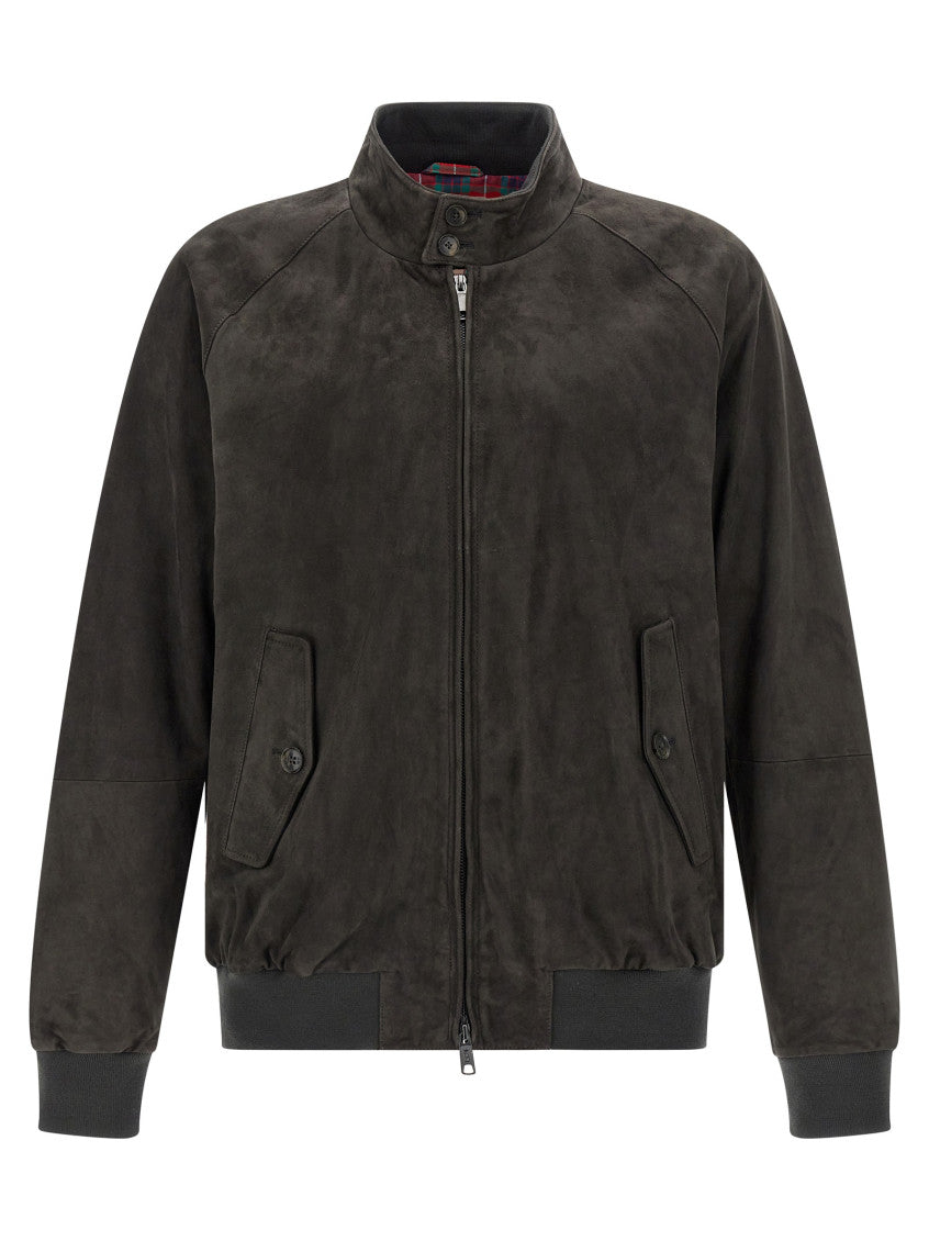 Grey 'G9' bomber jacket 1