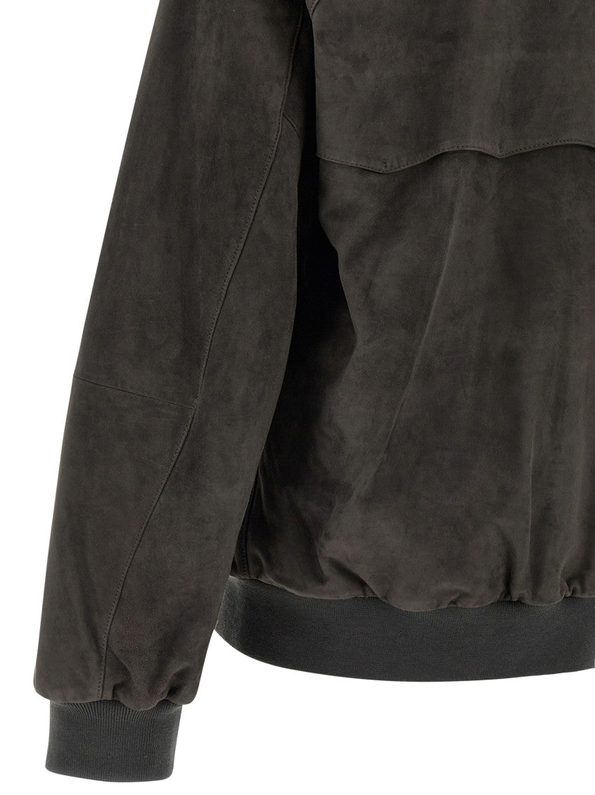 Grey 'G9' bomber jacket 4