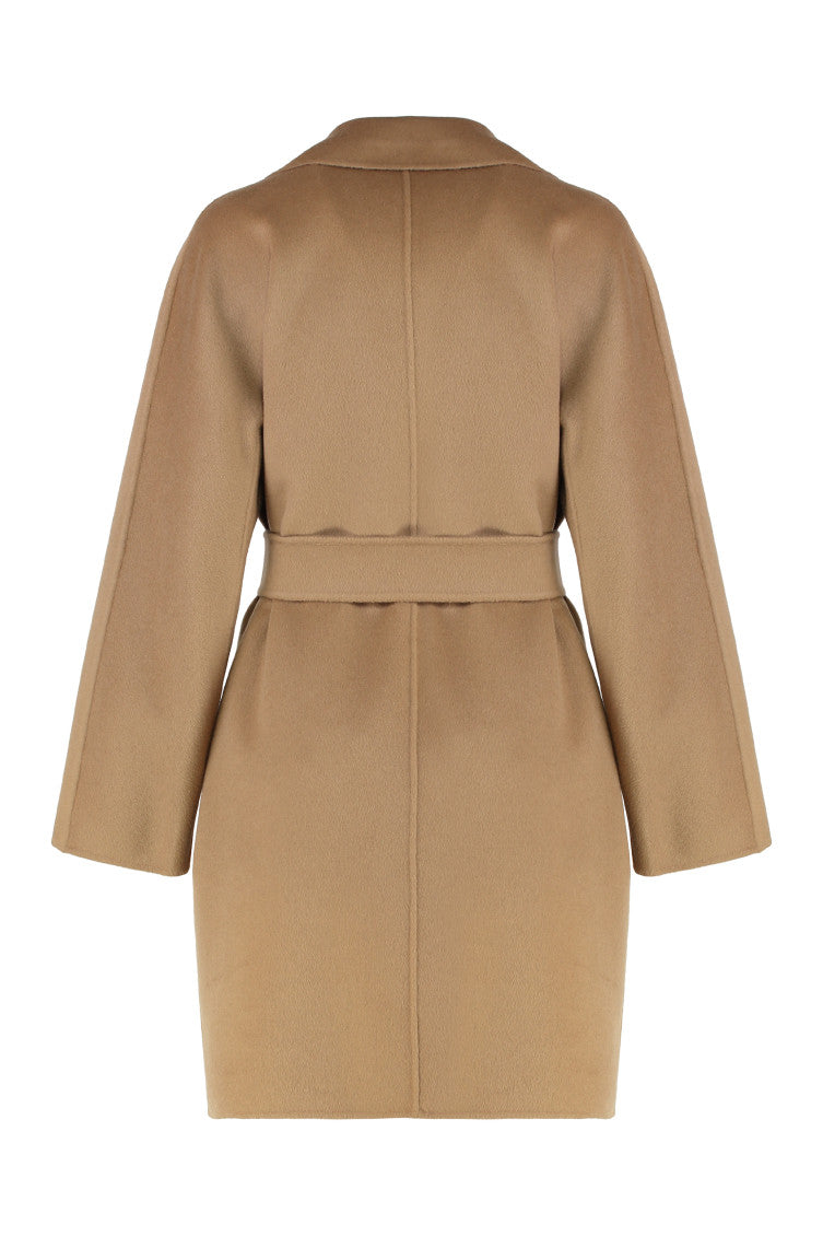 Beige Notch Lapel Wool Coat 2