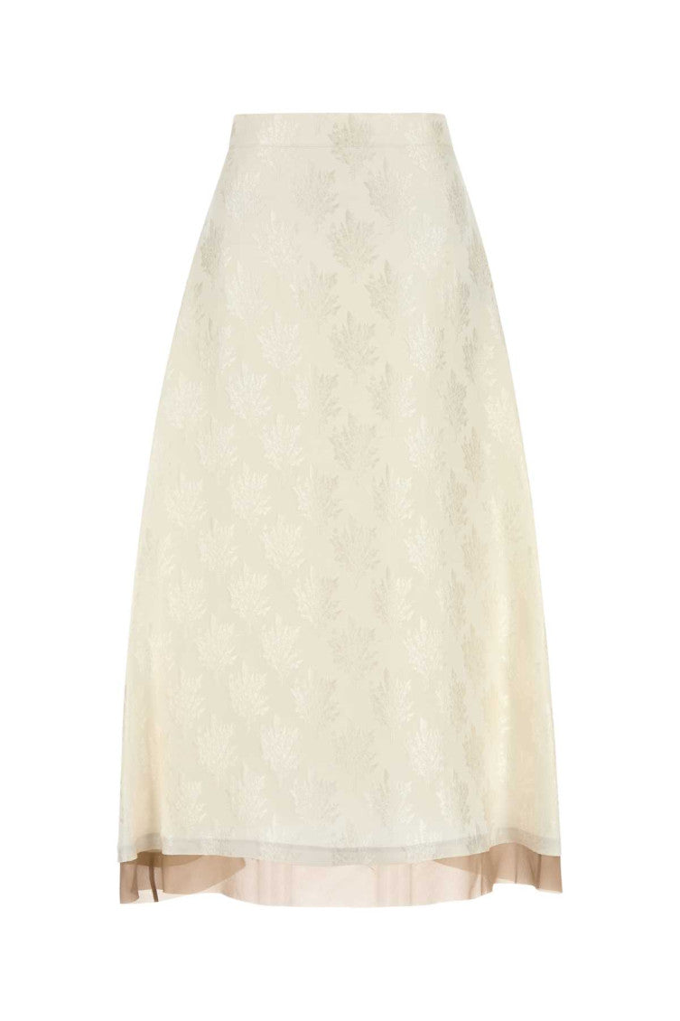 White FF Silk Skirt 1