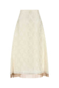 White FF Silk Skirt 1