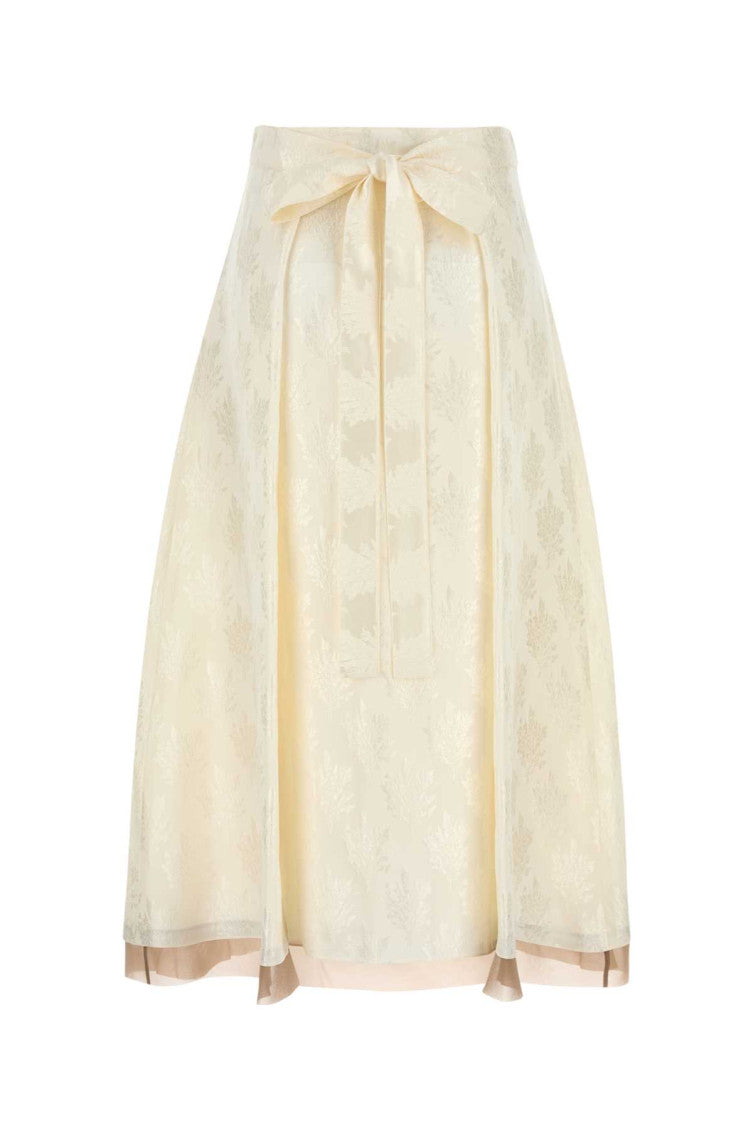White FF Silk Skirt 2