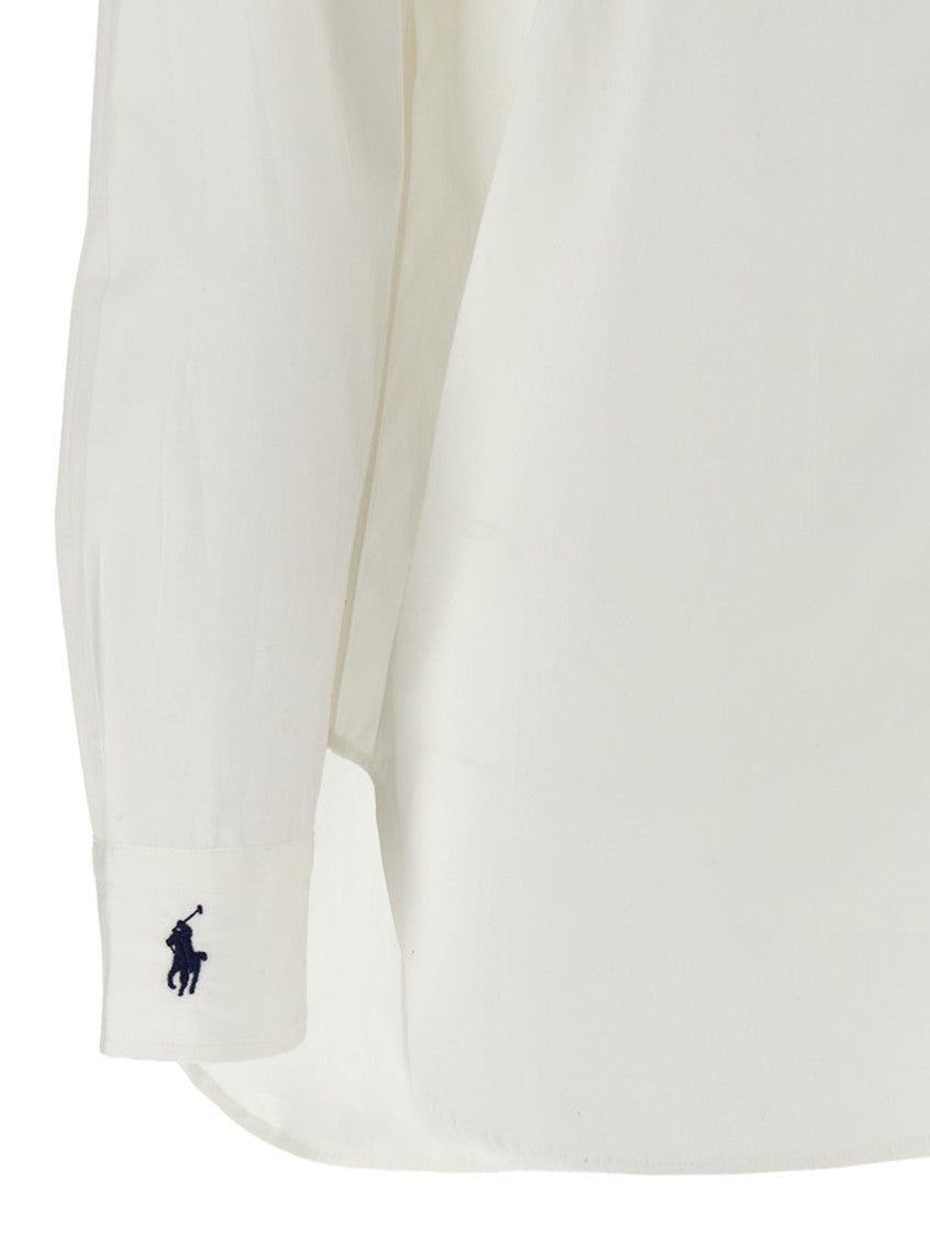 White Embroidered Logo Shirt 4