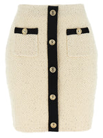 White Knitted Mini Skirt 1