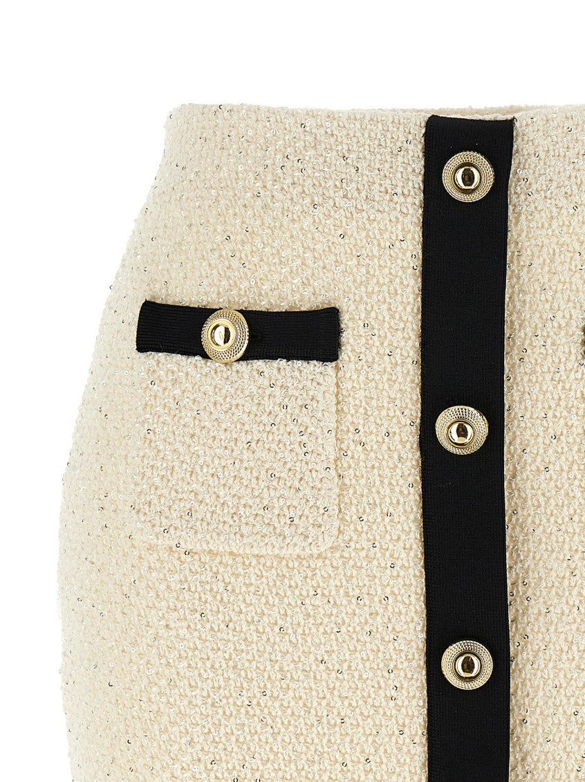 White Knitted Mini Skirt 3