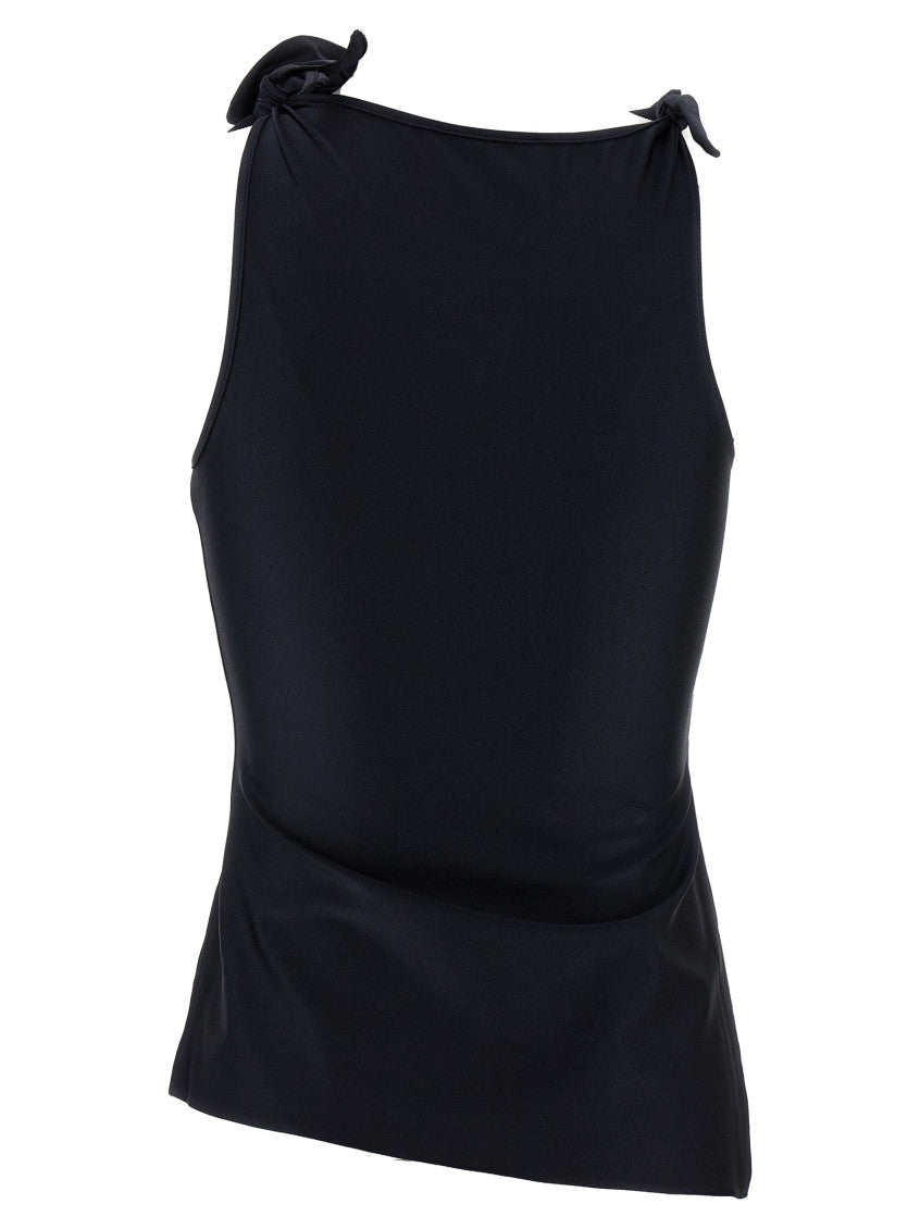 Black Asymmetric Flower Top 2