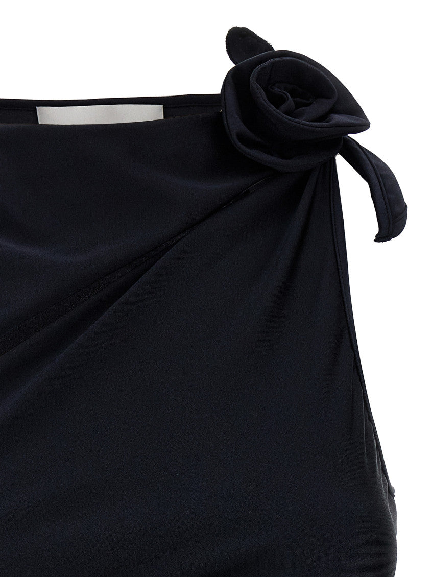 Black Asymmetric Flower Top 3