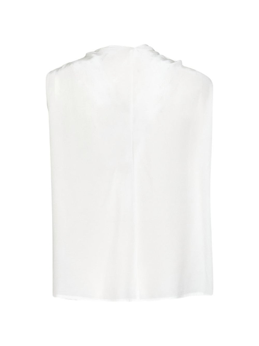 Beige Tie Neck Top 2