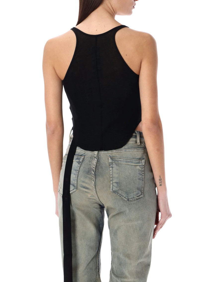 Black Round Neck Crop Top 2