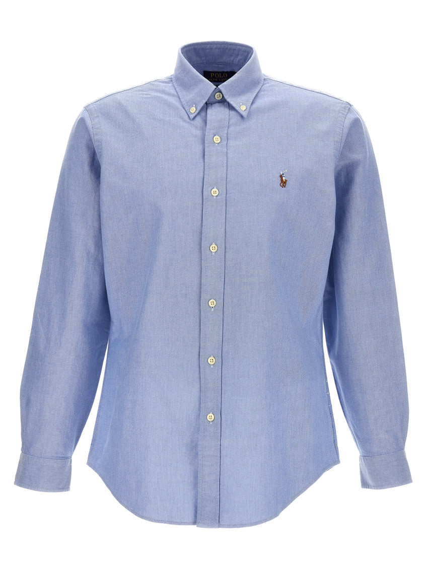 Light Blue Logo embroidery shirt 1