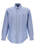 Light Blue Logo embroidery shirt 1