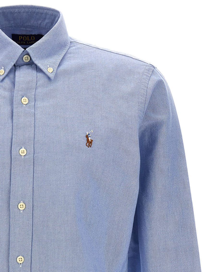 Light Blue Logo embroidery shirt 3
