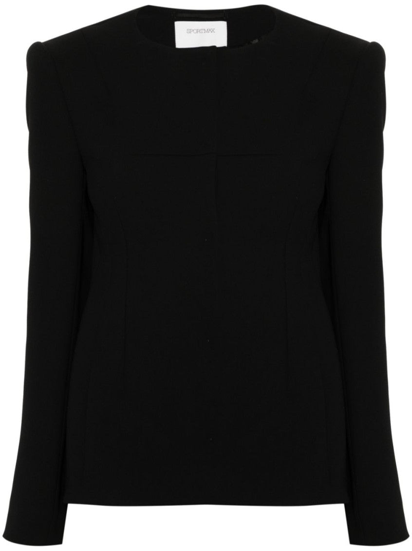 Black  Tailored collarless jacket 1